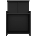 vidaXL Mesita de noche madera contrachapada negro 40x35x60 cm