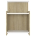 vidaXL Mesita de noche madera contrachapada blanco y roble 40x35x60 cm