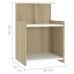 vidaXL Mesita de noche madera contrachapada blanco y roble 40x35x60 cm