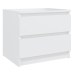 vidaXL Mesitas de noche 2 uds madera contrachapada blanco 50x39x43,5cm