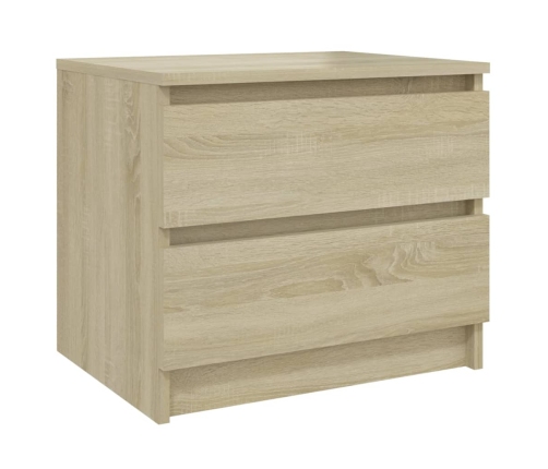 vidaXL Mesita de noche madera contrachapada roble Sonoma 50x39x43,5 cm