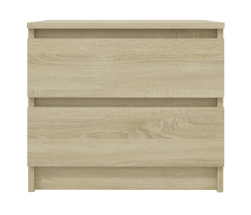 vidaXL Mesita de noche madera contrachapada roble Sonoma 50x39x43,5 cm