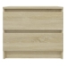 vidaXL Mesita de noche madera contrachapada roble Sonoma 50x39x43,5 cm