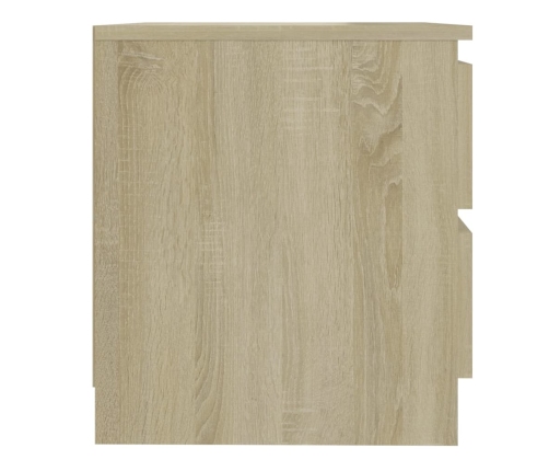 vidaXL Mesita de noche madera contrachapada roble Sonoma 50x39x43,5 cm