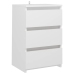 Mesitas de noche 2 uds madera contrachapada blanco 40x35x62,5cm