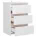 Mesitas de noche 2 uds madera contrachapada blanco 40x35x62,5cm