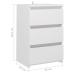 Mesitas de noche 2 uds madera contrachapada blanco 40x35x62,5cm