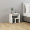 vidaXL Mesita de noche madera contrachapada blanco brillo 40x30x40 cm