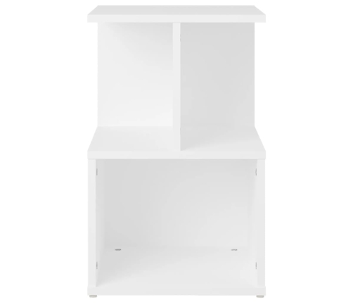 Mesitas de noche 2 uds madera contrachapada blanco 35x35x55 cm