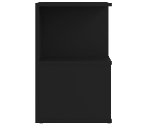 vidaXL Mesitas de noche 2 uds madera contrachapada negro 35x35x55 cm