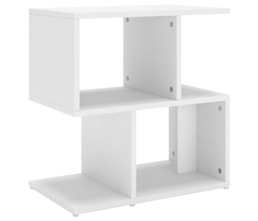 vidaXL Mesita de noche madera contrachapada blanco 50x30x51,5cm