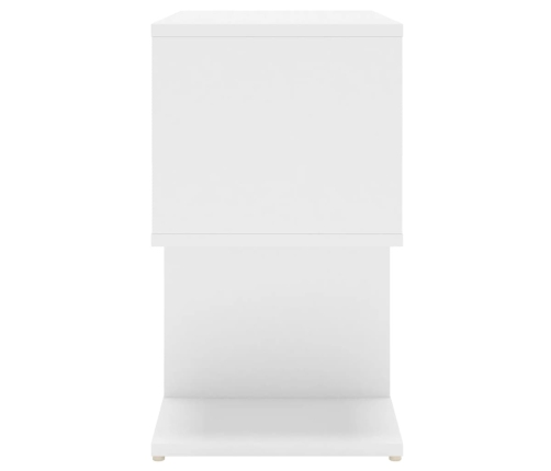 vidaXL Mesita de noche madera contrachapada blanco 50x30x51,5cm