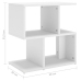 Mesitas de noche 2 uds madera contrachapada blanco 50x30x51,5cm