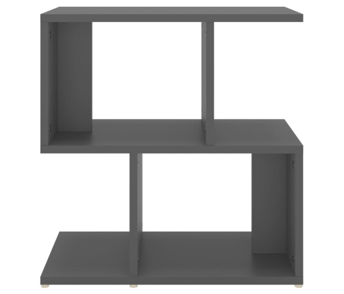 vidaXL Mesita de noche madera contrachapada gris 50x30x51,5 cm