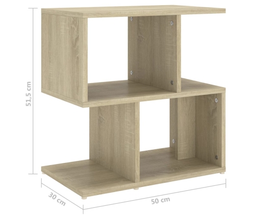 Mesitas de noche 2 uds contrachapada roble Sonoma 50x30x51,5cm