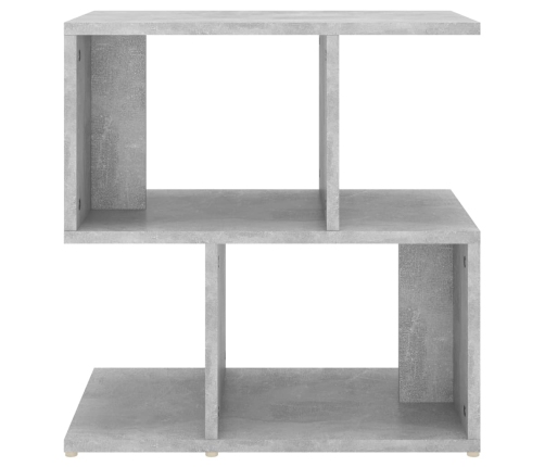 vidaXL Mesita de noche madera de ingeniería gris hormigón 50x30x51,5cm