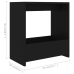 Mesa auxiliar de madera contrachapada negro 50x26x50 cm