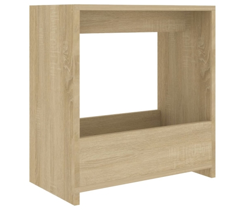 Mesa auxiliar de madera contrachapada roble Sonoma 50x26x50 cm