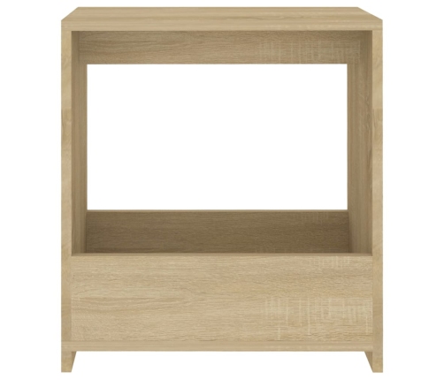 Mesa auxiliar de madera contrachapada roble Sonoma 50x26x50 cm