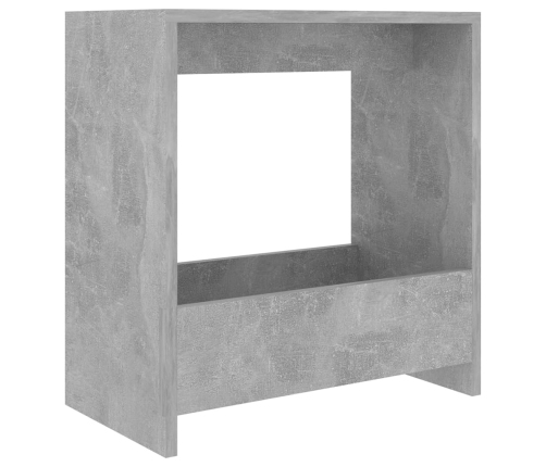 vidaXL Mesa auxiliar de madera contrachapada gris hormigón 50x26x50 cm