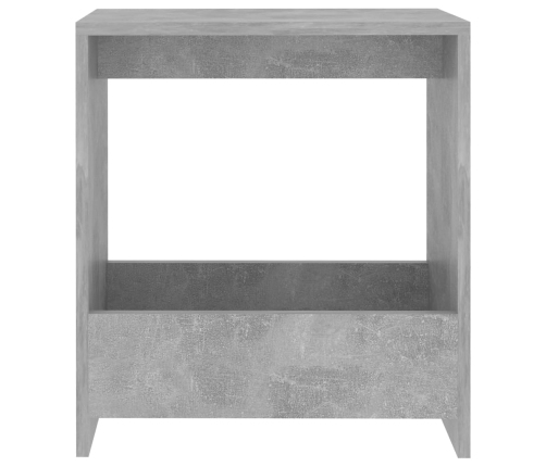 vidaXL Mesa auxiliar de madera contrachapada gris hormigón 50x26x50 cm