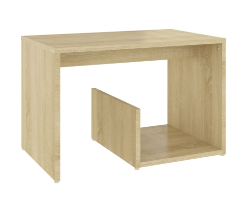 Mesa auxiliar de madera contrachapada roble Sonoma 59x36x38 cm