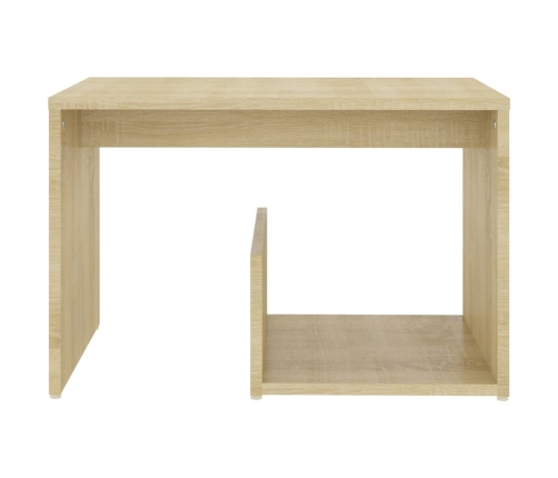 Mesa auxiliar de madera contrachapada roble Sonoma 59x36x38 cm