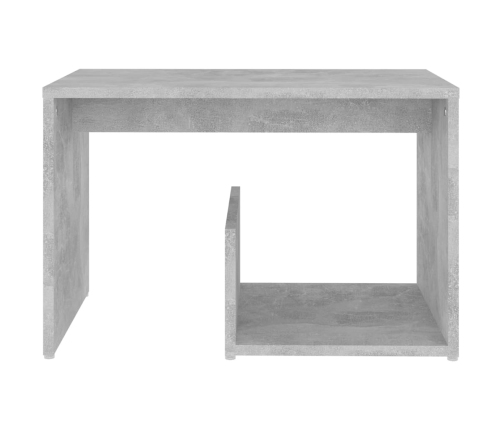 vidaXL Mesa auxiliar de madera contrachapada gris hormigón 59x36x38 cm