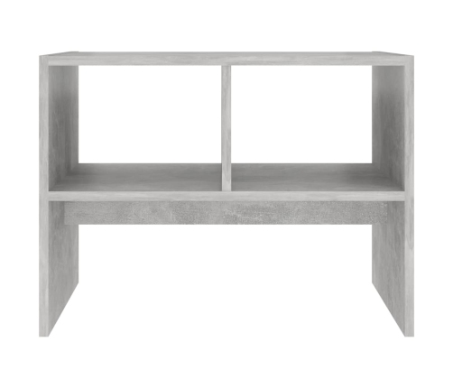 Mesa auxiliar de madera contrachapada gris hormigón 60x40x45 cm