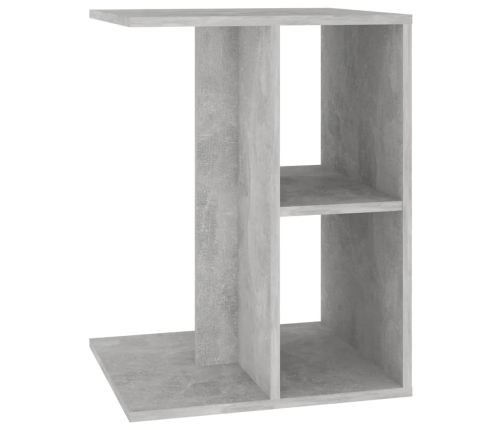 Mesa auxiliar de madera contrachapada gris hormigón 60x40x45 cm