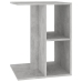 Mesa auxiliar de madera contrachapada gris hormigón 60x40x45 cm