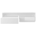 vidaXL Set de mesas de centro apilables blanco brillo 100x100x26,5 cm