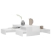 vidaXL Set de mesas de centro apilables blanco brillo 100x100x26,5 cm