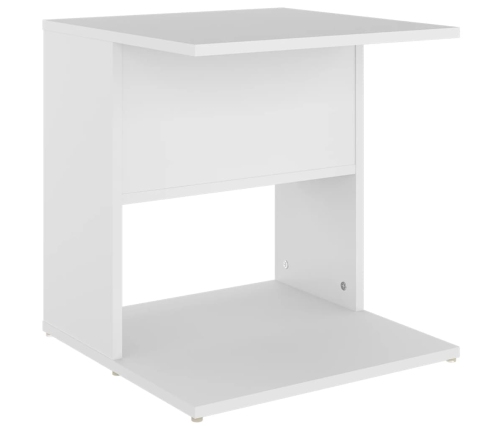 vidaXL Mesa auxiliar de madera contrachapada blanco 45x45x48 cm