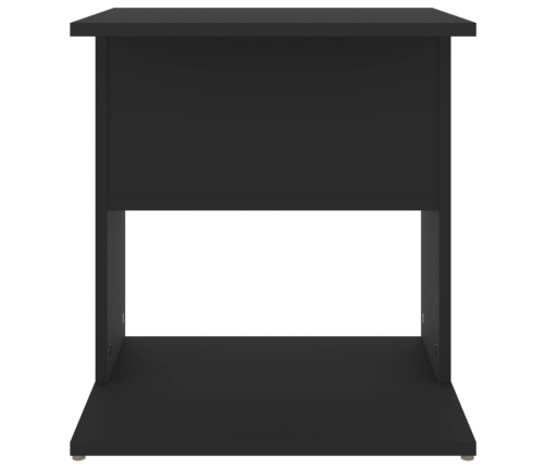 Mesa auxiliar de madera contrachapada negro 45x45x48 cm