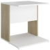 Mesa auxiliar de madera contrachapada blanco y roble 45x45x48cm