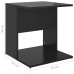 Mesa auxiliar madera contrachapada negro brillante 45x45x48 cm