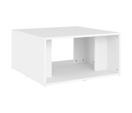 vidaXL Mesas de centro 4 pzas madera contrachapada blanco 33x33x33 cm