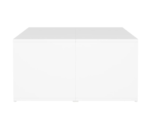 vidaXL Mesas de centro 4 pzas madera contrachapada blanco 33x33x33 cm