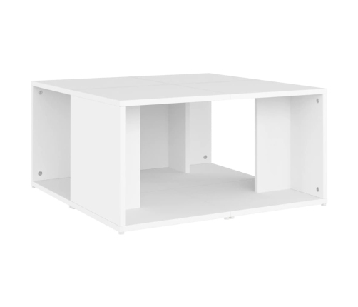 vidaXL Mesas de centro 4 pzas madera contrachapada blanco 33x33x33 cm