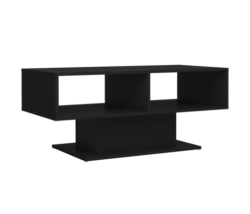 Mesa de centro madera contrachapada negro 103,5x50x44,5 cm