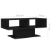 Mesa de centro madera contrachapada negro 103,5x50x44,5 cm