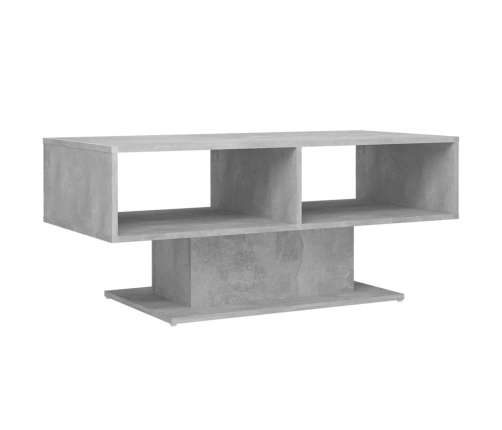 Mesa de centro contrachapada gris hormigón 103,5x50x44,5 cm