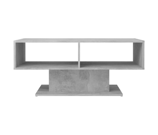 Mesa de centro contrachapada gris hormigón 103,5x50x44,5 cm