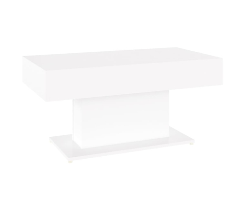 Mesa de centro madera contrachapada blanco 96x50x45 cm