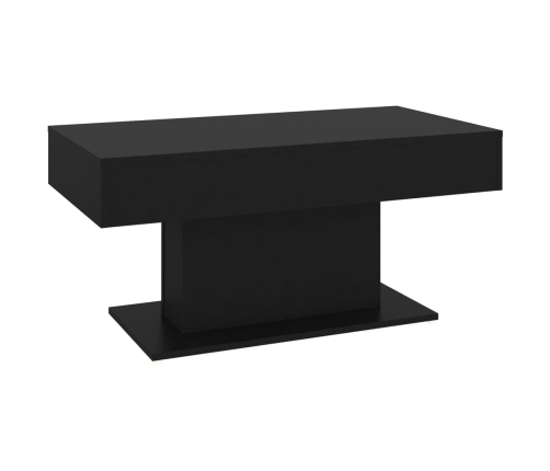 vidaXL Mesa de centro madera contrachapada negro 96x50x45 cm