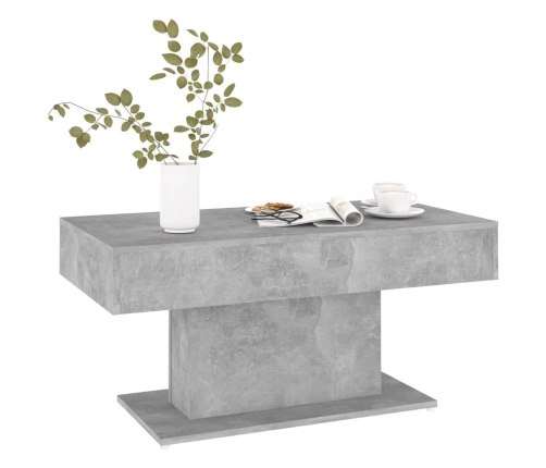 Mesa de centro madera contrachapada gris hormigón 96x50x45 cm