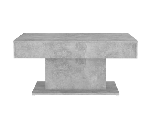 Mesa de centro madera contrachapada gris hormigón 96x50x45 cm