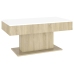 Mesa de centro madera contrachapada blanco y roble 96x50x45 cm