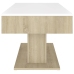 Mesa de centro madera contrachapada blanco y roble 96x50x45 cm